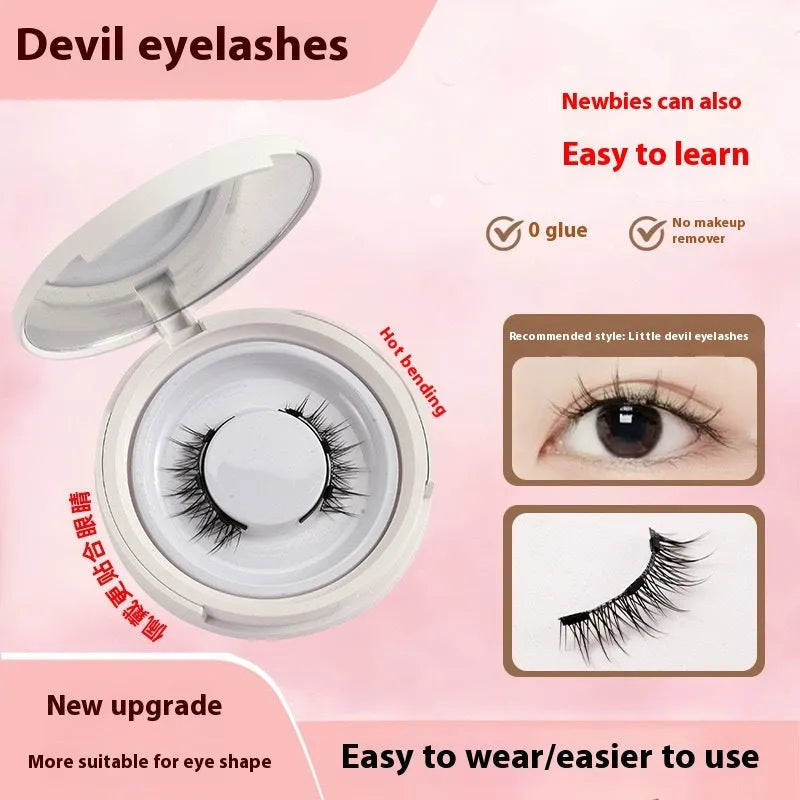 Magnetic suction false eyelashes Little Devil Supernatural Magnet Suit in mink material with white clip