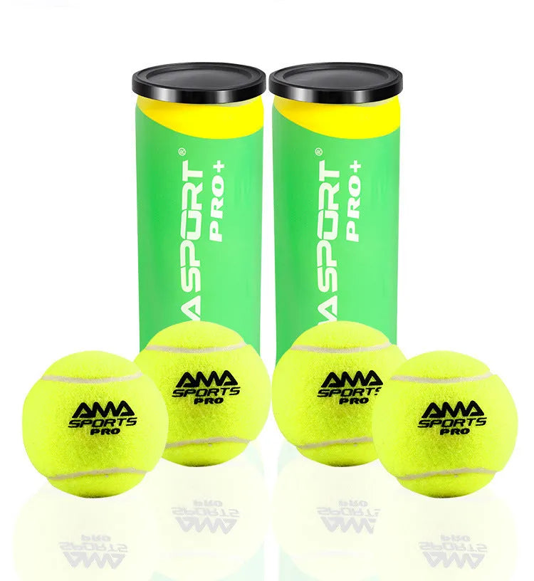 Three cage plate tennis training balls in Cricket-PRO design black green yellow colours