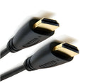 Gold-plated HDMI cable with male connectors on both ends available in multiple lengths for HDTV and gaming consoles