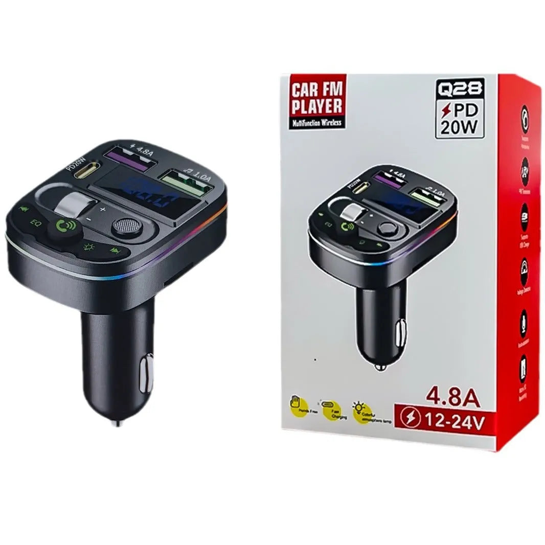 On board Bluetooth receiver with digital display showing current and voltage readings
