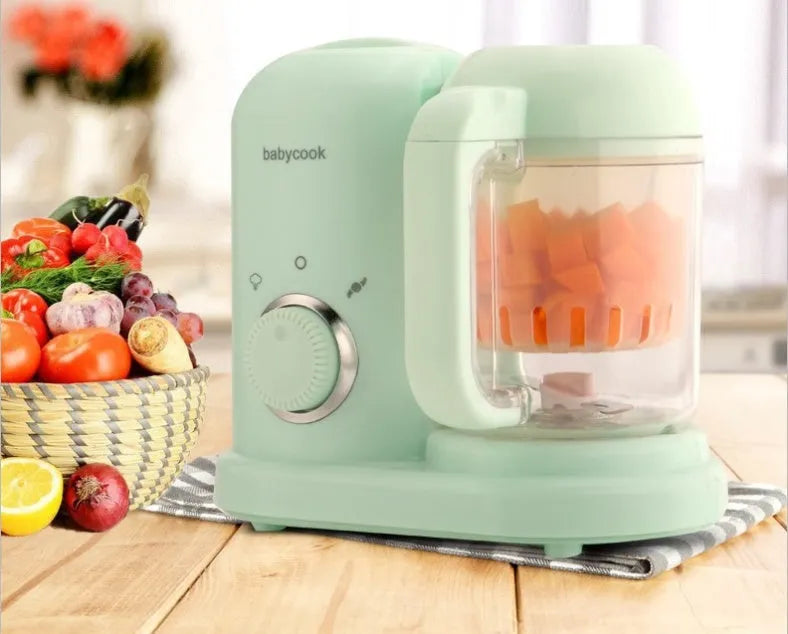 Baby food processor and steamer blender with 10 litre capacity in green colour