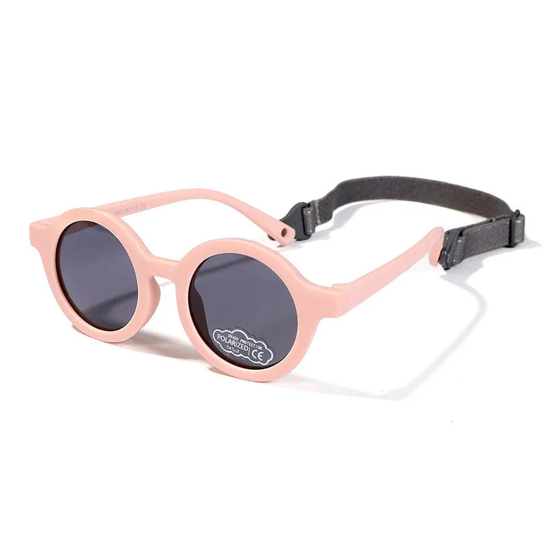 Children's silicone sunglasses for 0-3 years with UV400 protection and polarised TAC lenses