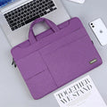 15.6-inch waterproof Oxford cloth laptop bag in dark grey colour with visible sewing lines