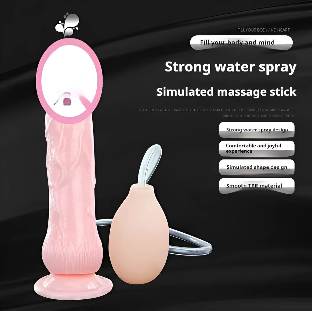 Flesh-coloured TPR adult toy with suction cup base measuring 200mm length