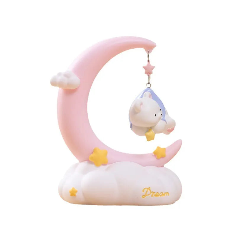 Creative Cute Moon Fairy Tale Small Night Lamp plastic resin cartoon design