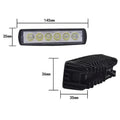 Black die-cast aluminum LED auxiliary spotlight for car mounting with bracket