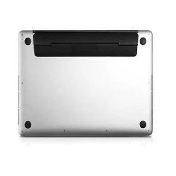 Portable folding notebook cooling bracket in black plastic, measuring 23 x 60.4 cm