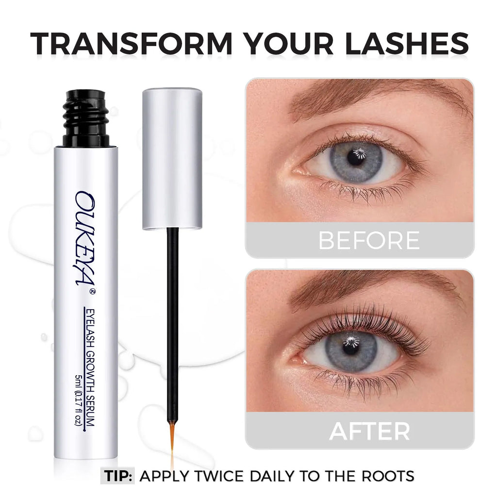 Silver 5ml eyelash nutrient solution boxed eyelash care serum for gentle repair and long thick lash care