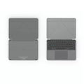 Grey wireless Bluetooth folding keyboard for mobile phones and tablets