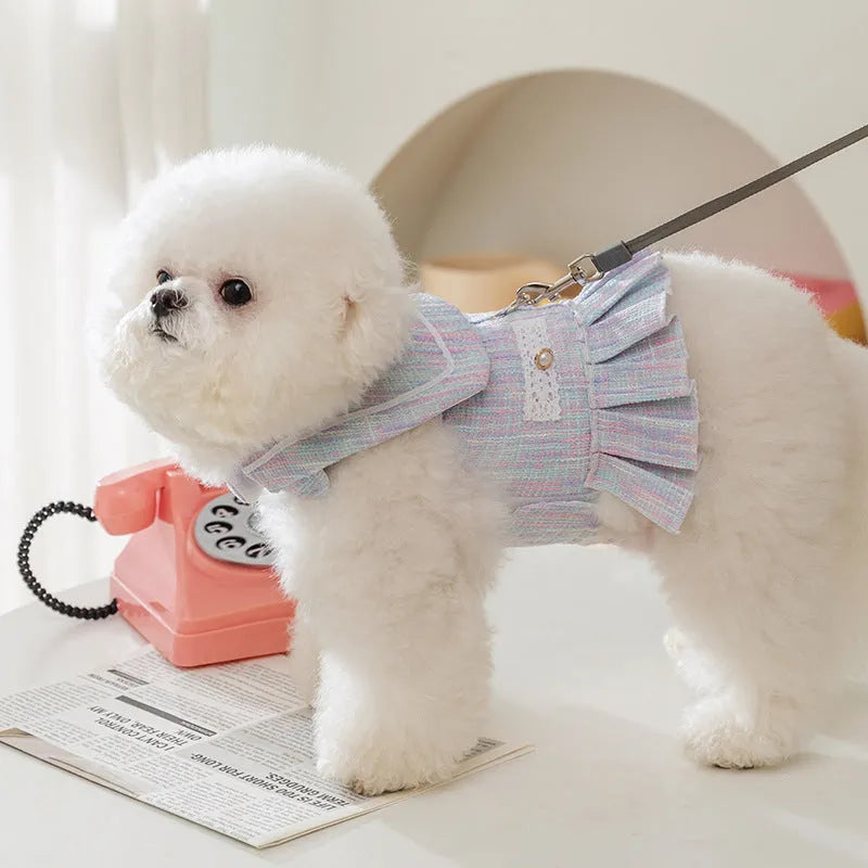 A pink V-neck sweater for a small dog or cat, shown alongside a purple colour option.