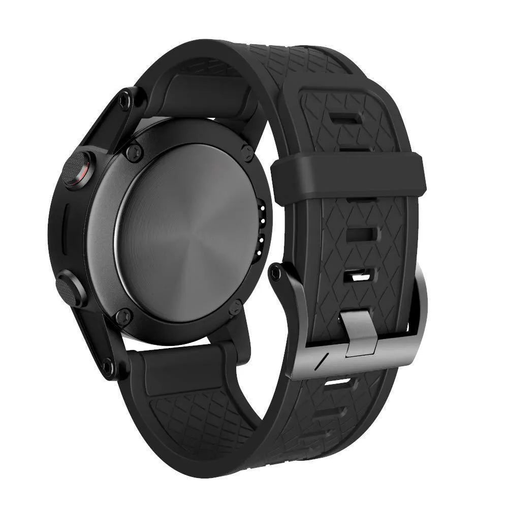 Jiaming 26mm stainless steel buckle silicone watch strap in eight colour options