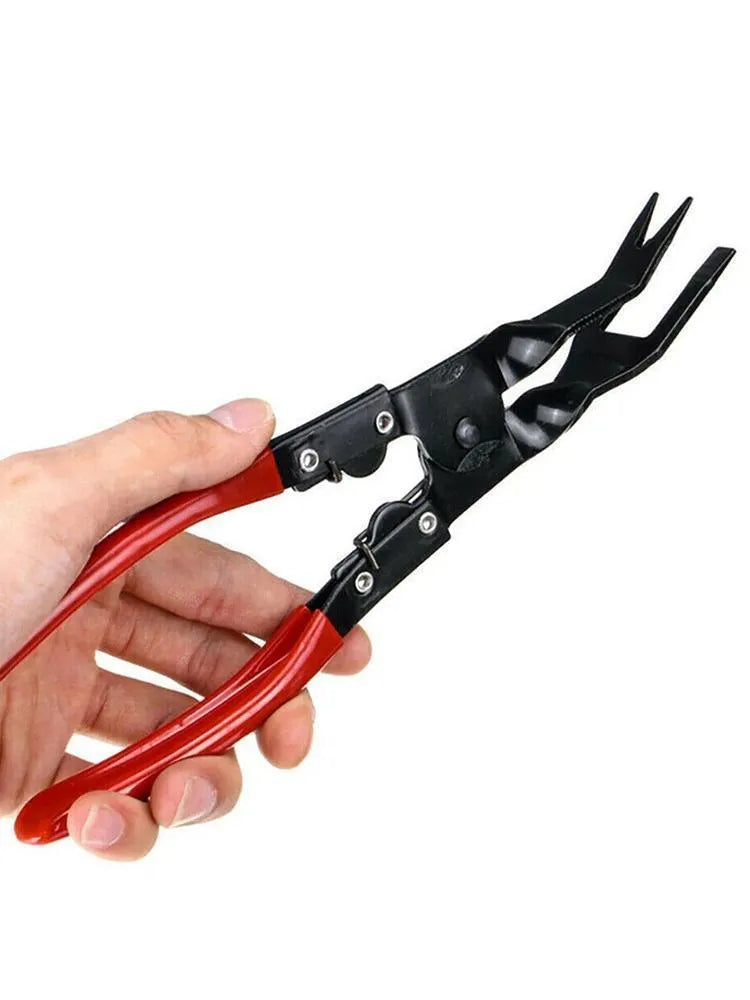 Blue forged steel automotive disassembly pliers with 235mm length for door panel removal