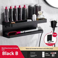 White double-layer punch-free aluminium wall rack with Marcel Waver shape for curler storage.