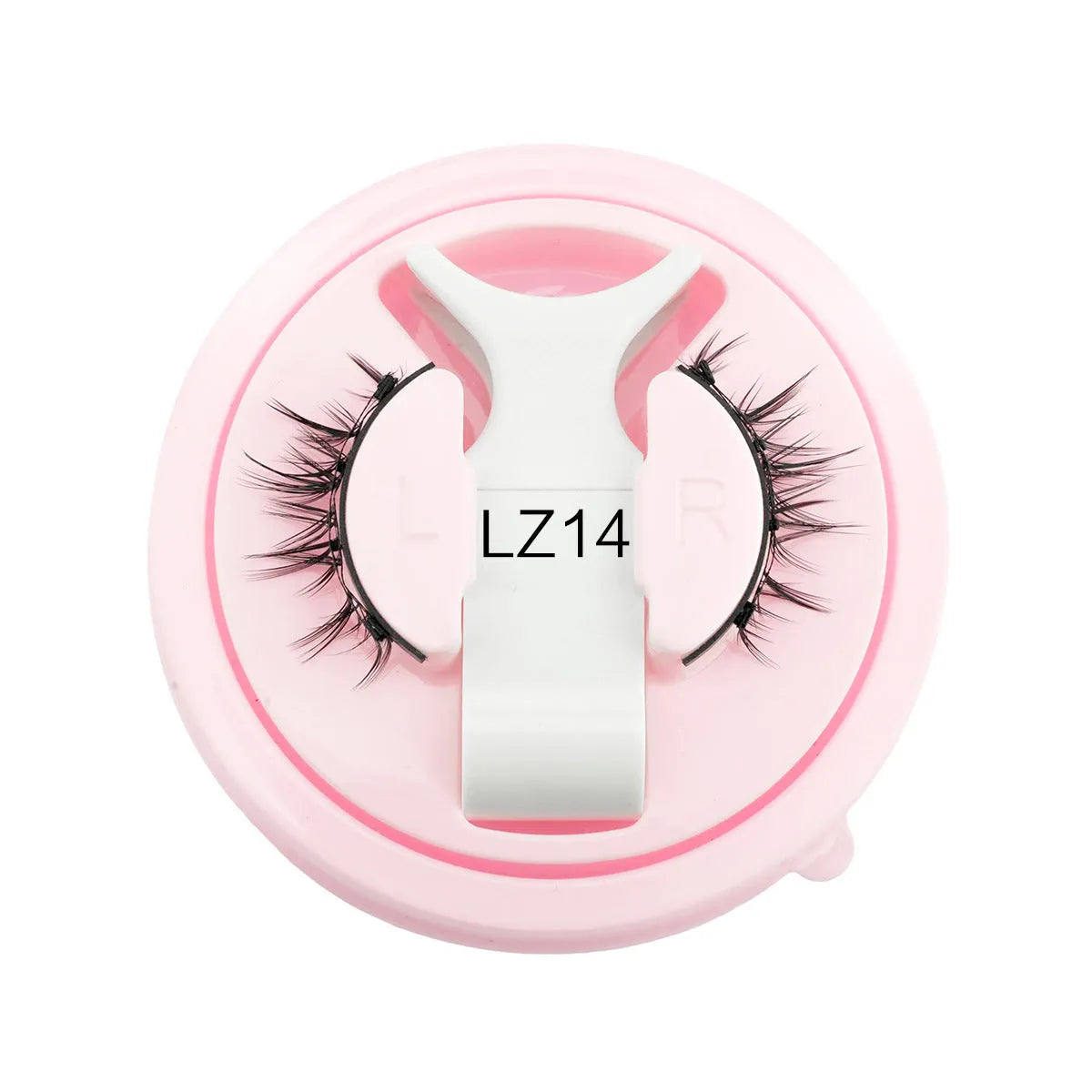 Reusable waterproof false eyelashes with glue-free design in five natural thickness styles