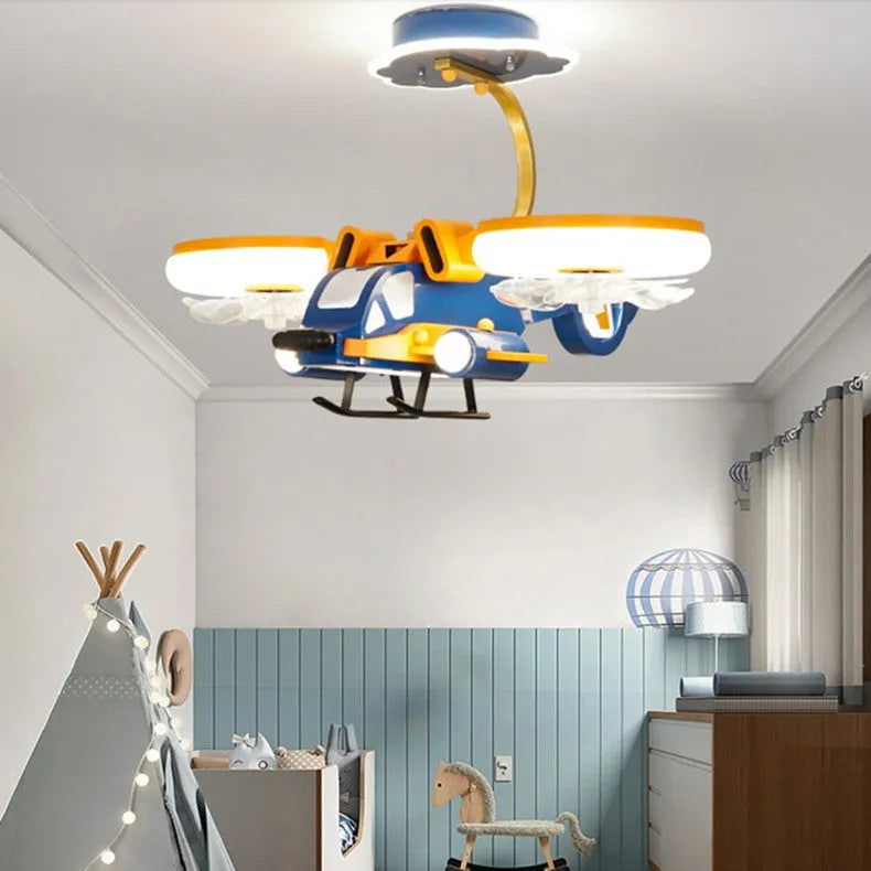 Smart Fighter Boy modern ceiling fan with integrated light fixture for bedroom installation