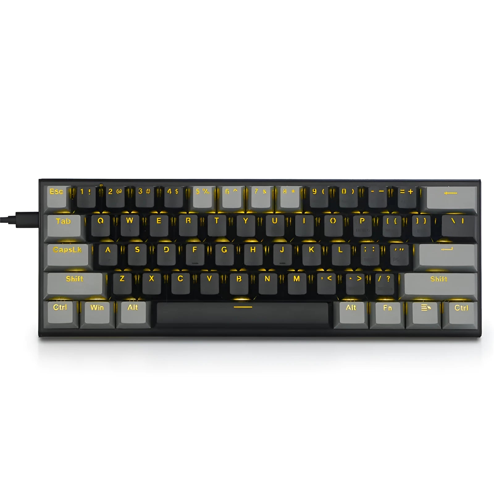 Z11 aluminium alloy mechanical keyboard replacement keycaps set in black and grey colours