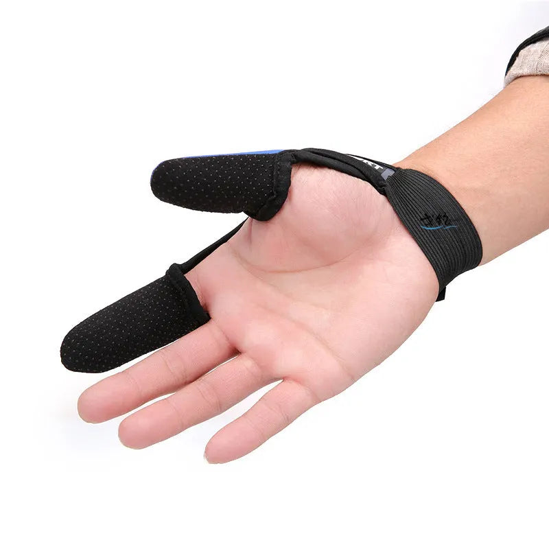 A single two-finger fishing glove showing the microfiber palm and diving cloth back, in a choice of colours.