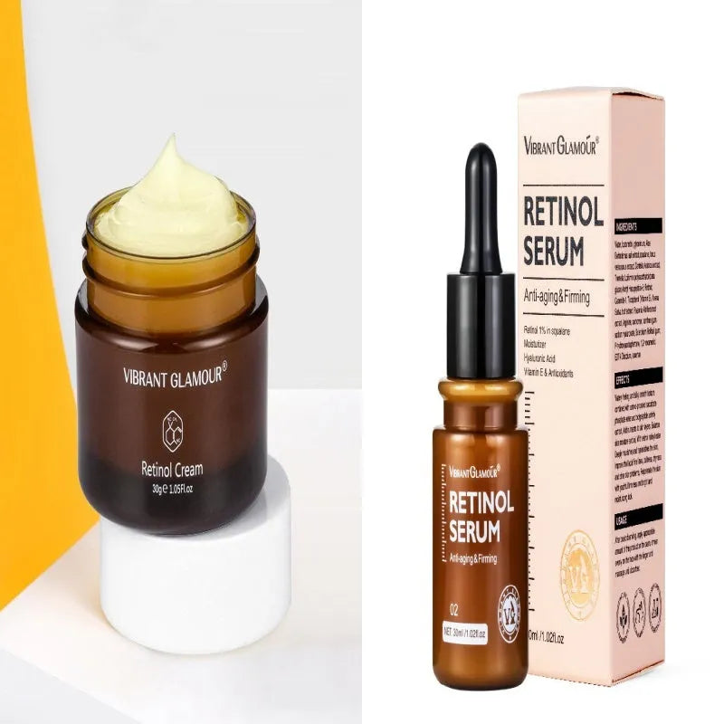 30ml bottle of retinol facial serum for dry lines and fine lines