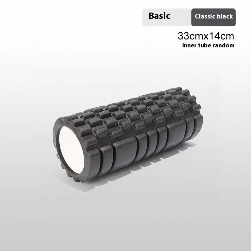 EVA foam roller in assorted colours showing different diameter sizes for fitness recovery.