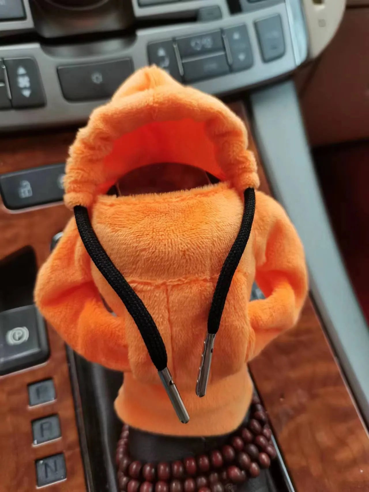 Dutch velvet car gear handle sleeve cover in multiple colours on a gear lever