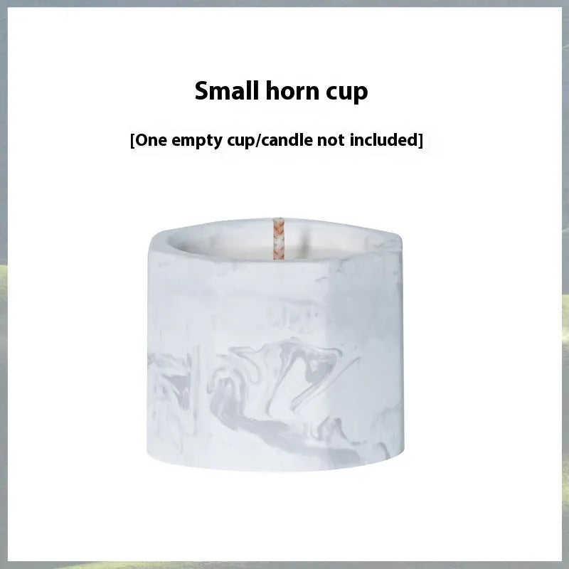 Ink octagon cup aromatherapy candle gift set with six scents in resin cups