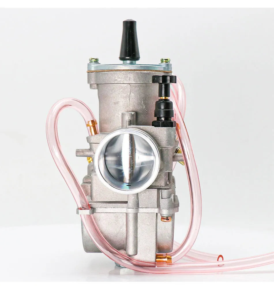 PWK sandblasted motorcycle carburetor kit in colour box packaging for engine tuning.