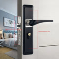 Indoor split magnetic door lock handle for timber doors in aluminum alloy construction