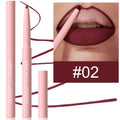 Set of twelve velvet matte lip liner pencils in different colours numbered 01 to 12