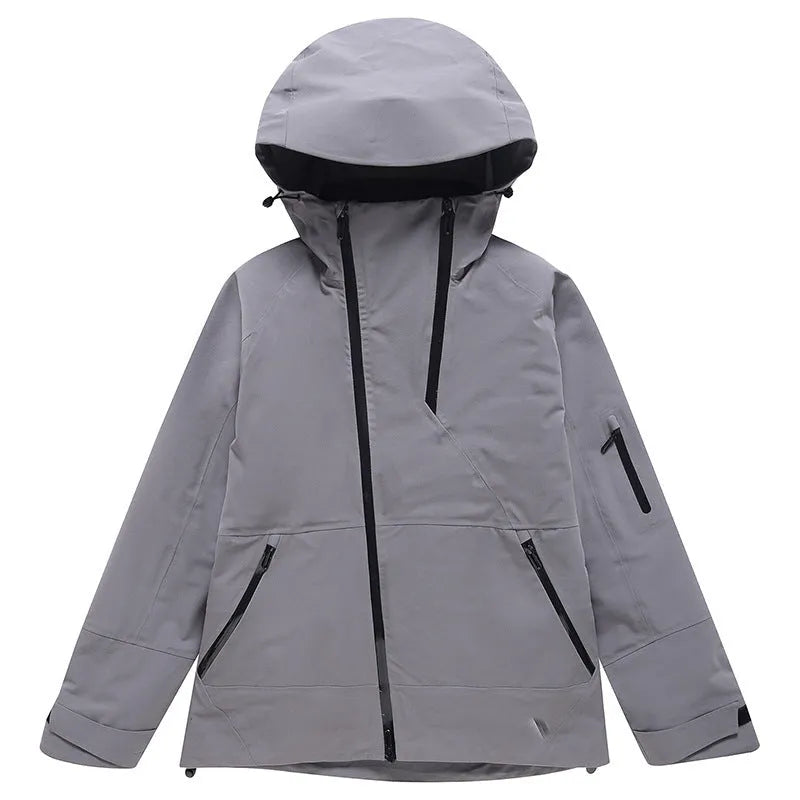 Unisex windproof waterproof ski suit for winter sports in yellow black grey colours