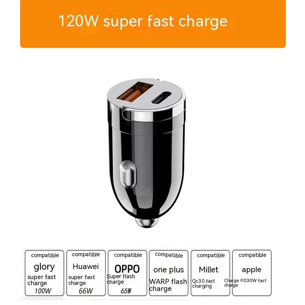 Black 200W car charger with USB ports for multiple device charging