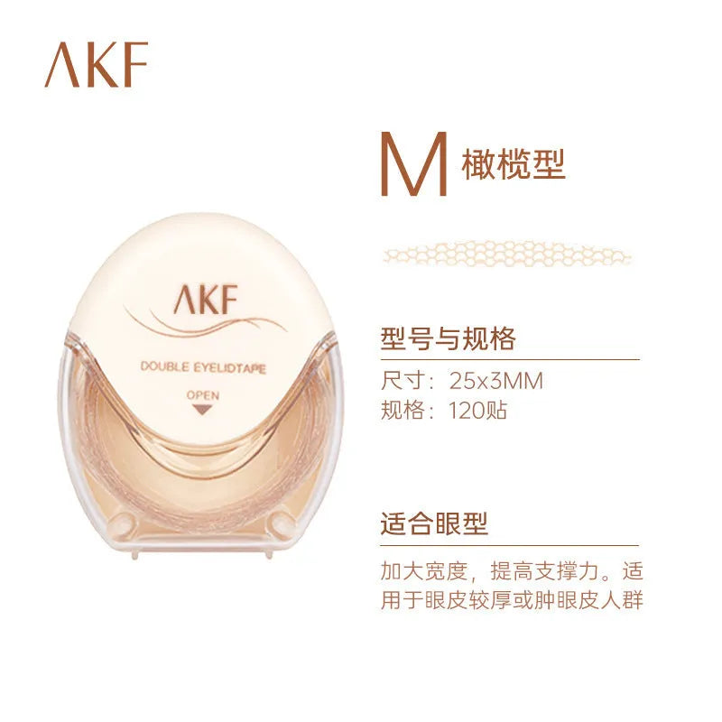 Roll of 120 lace double eyelid stickers in Crescent and Olive shape options.