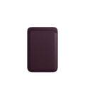 Black PU leather iPhone case with a magnetic card holder slot on the back.