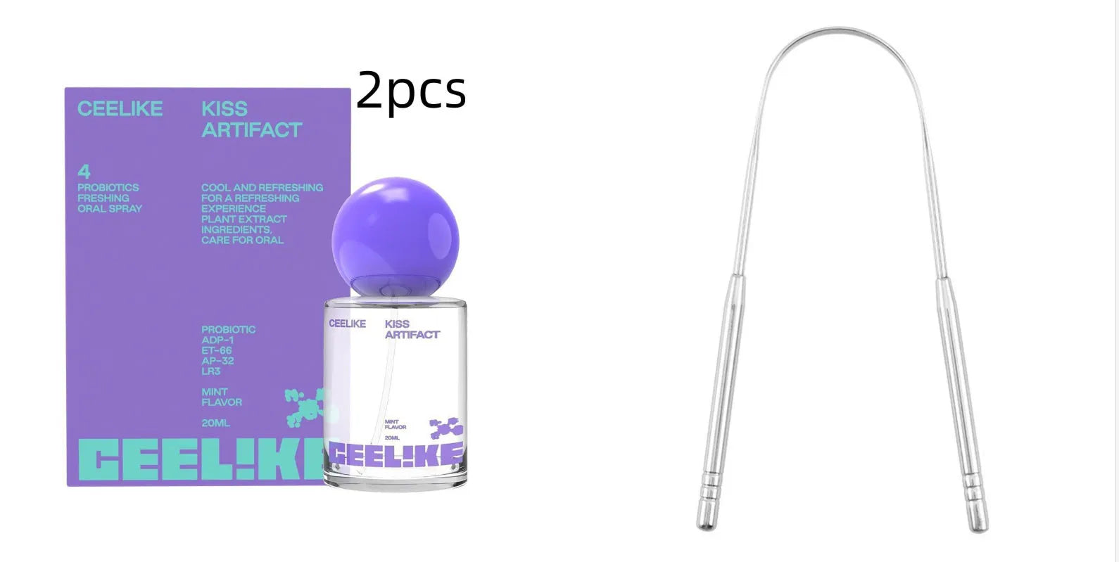 20ml probiotics oral care spray in compact 4.7x4.7x10cm bottle with spray nozzle
