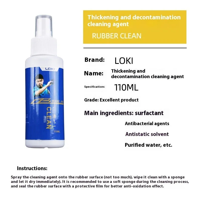 110ml table tennis bat rubber cleaner bottle with sponge applicator for racket maintenance