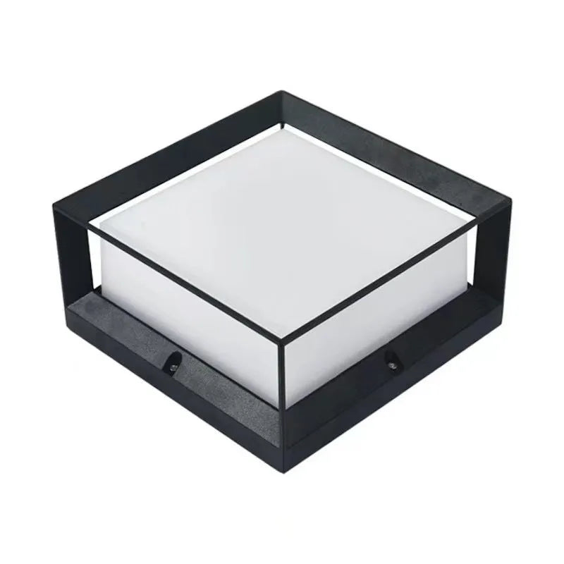 Aluminium outdoor solar LED column light with IP54 waterproof rating shown in two size options