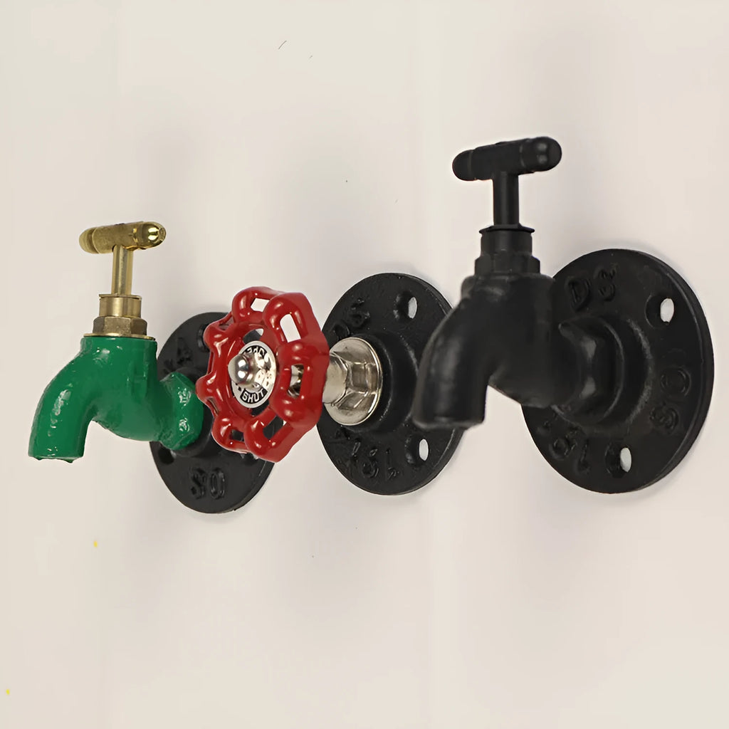 Metal wall hook with water pipe style design and polishing finish in available colour options