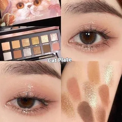 Explorer twelve-colour animal eyeshadow palette showing twelve different colour pans