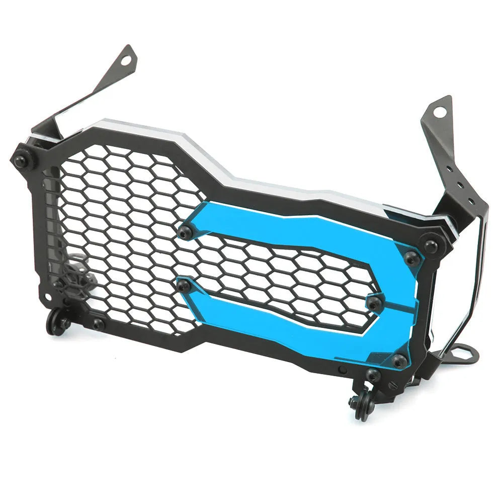Motorcycle headlight protective cover quick release large lampshade blue for BMW R1200GS steel acrylic construction