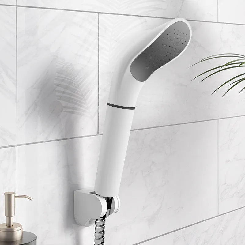 Water saving filter shower head with rainfall function, plastic body, black or white filter model, and 1.5m stainless steel hose option
