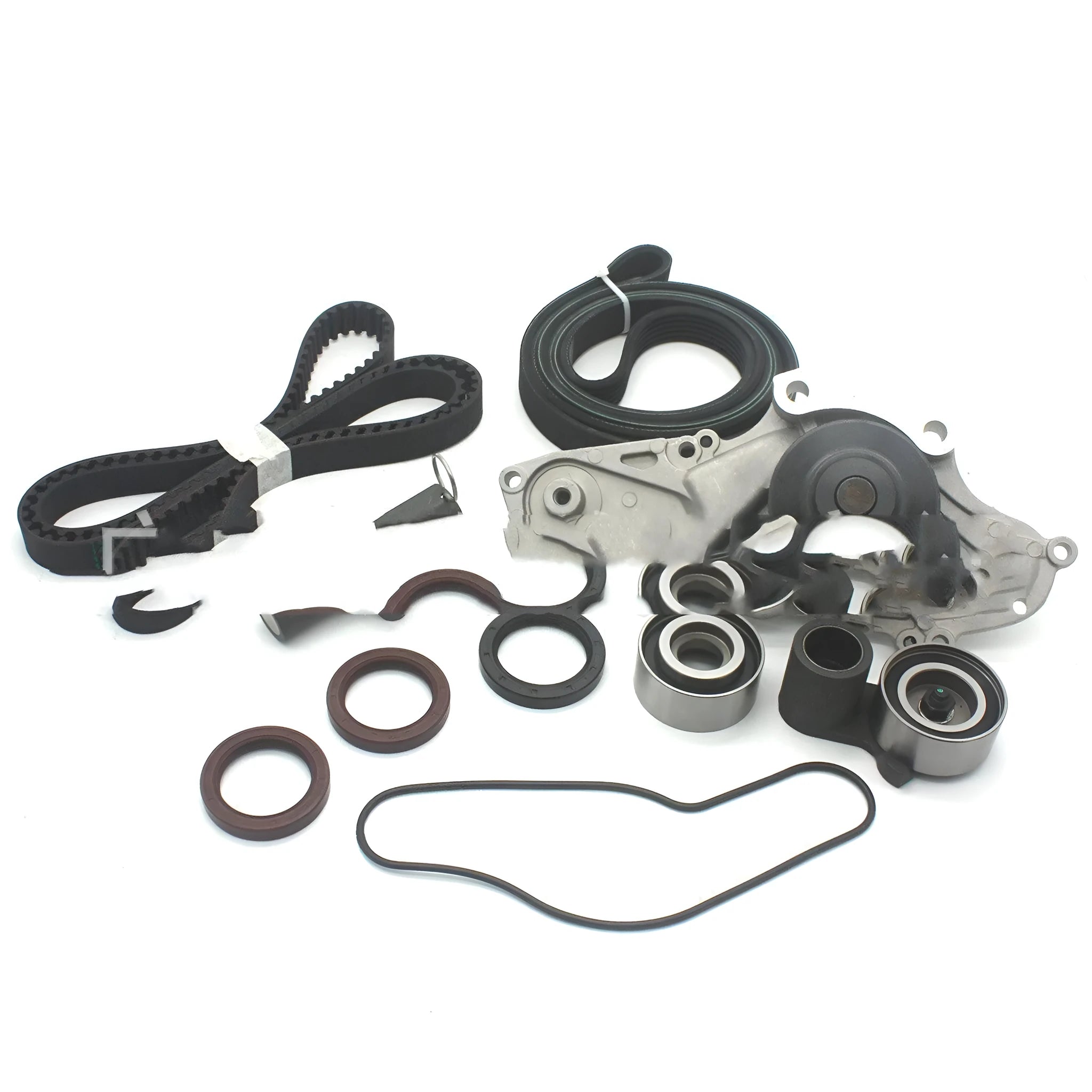 Car belt and water pump assembly kit for vehicle cooling system repairs