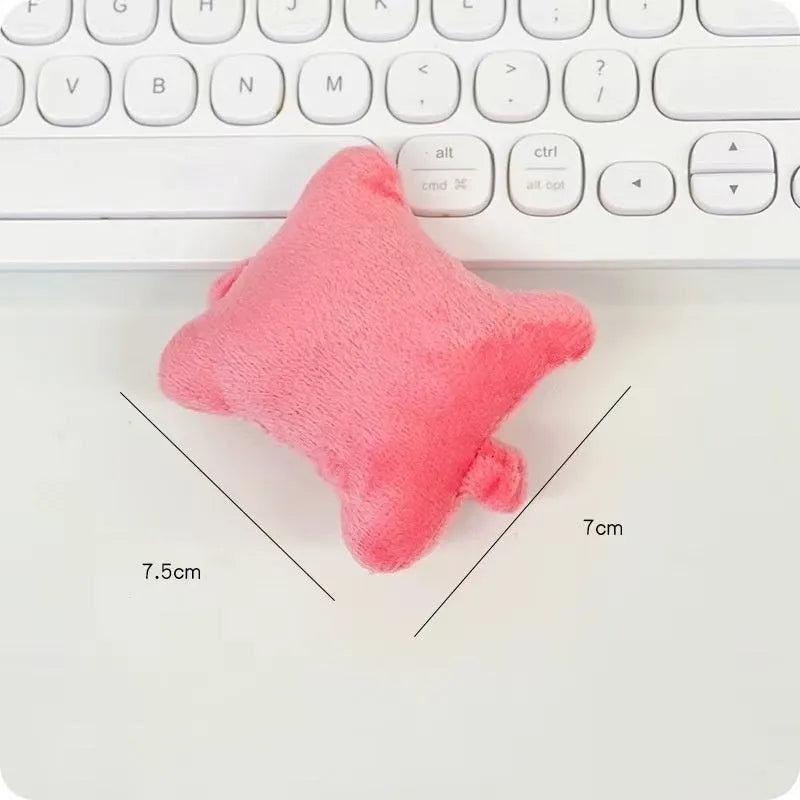Plush polyester wrist protector mouse pad in blue, green and pink colour options