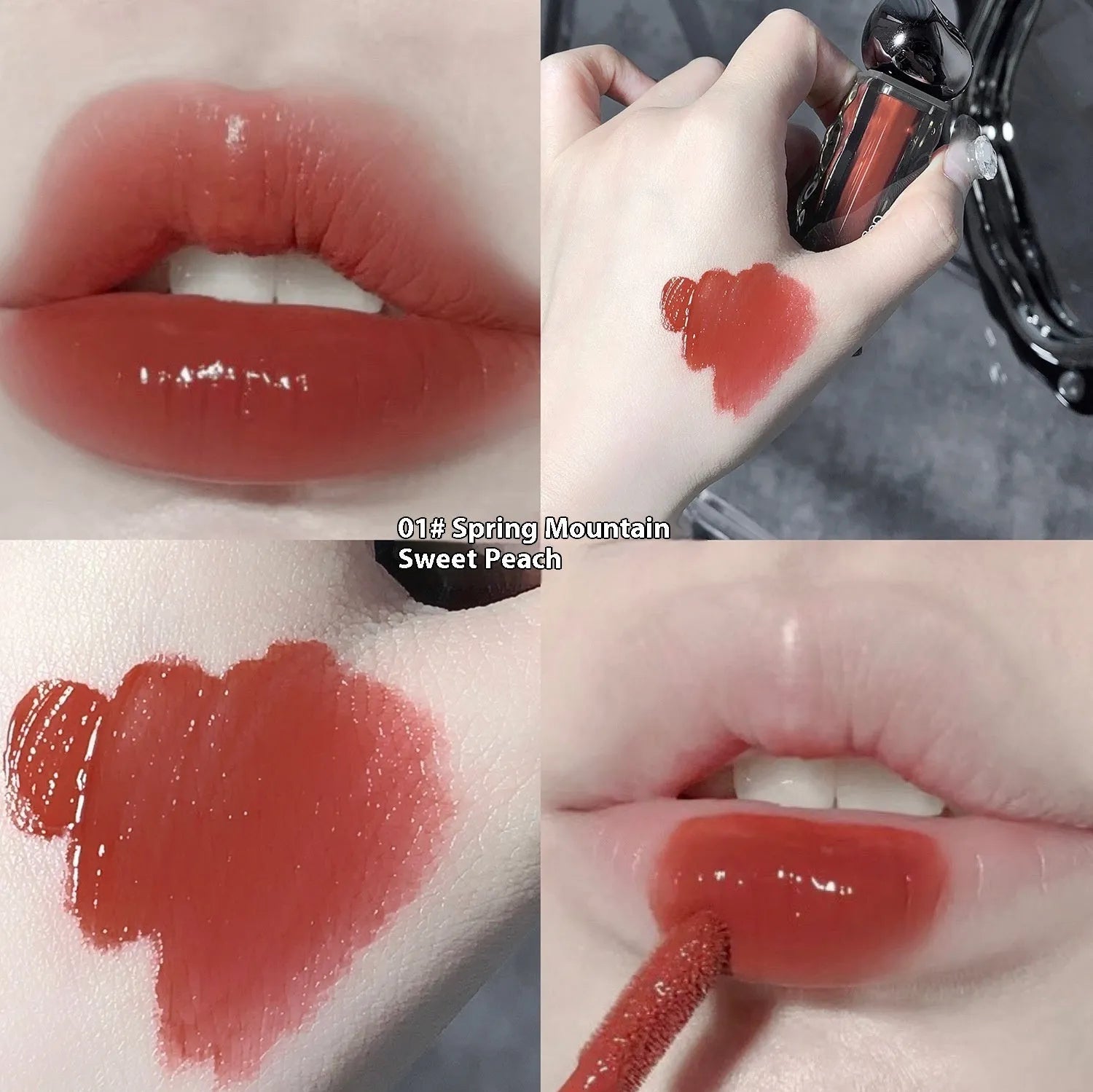 Glacier Lava Lip Lacquer in water-light mirror formula with seven shade options 01-07