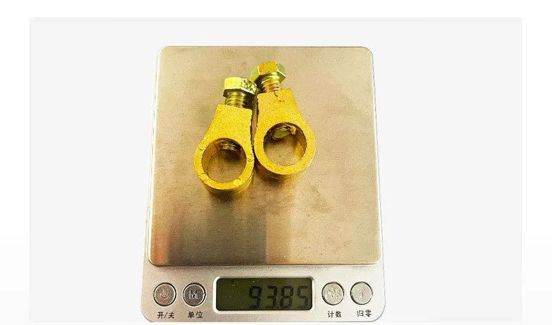 Pure copper battery wiring clamp with a patented clip for car and card battery terminals.