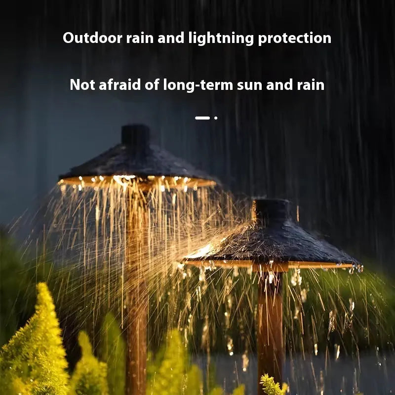 Aluminium IP65 outdoor lawn lamp with geometric abstract art design, 7W 220V, brown finish, floor socket model