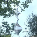 Rotating metal wind runner garden decoration outdoor pendant 12.8x60cm silver and colourful