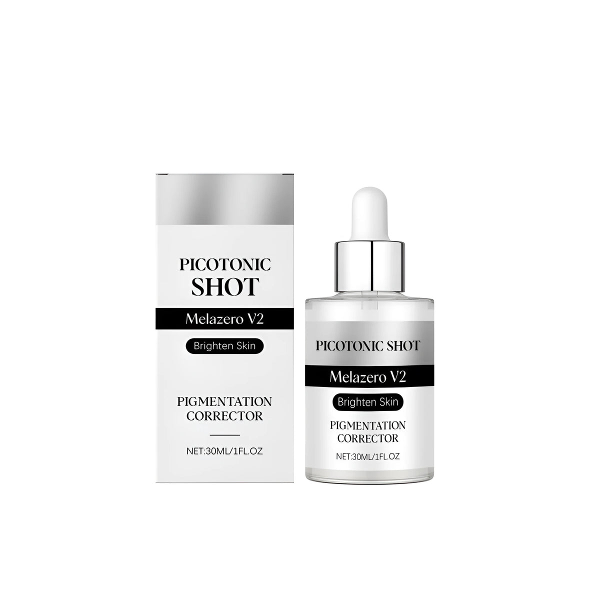 30ml anti-wrinkle and spot lightening solution bottle with arbutin, nicotinamide and collagen