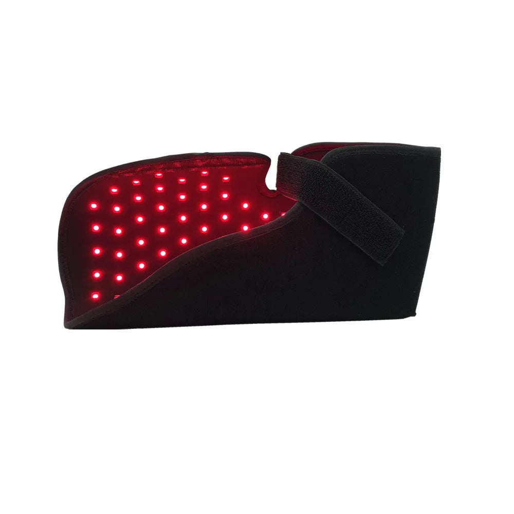 Red light therapy slippers in black with plug cord for home phototherapy foot recovery