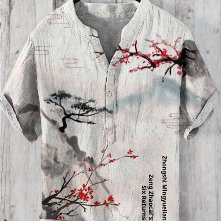 Men's 3D digital animal print short sleeve shirt in polyester fabric available in multiple colours