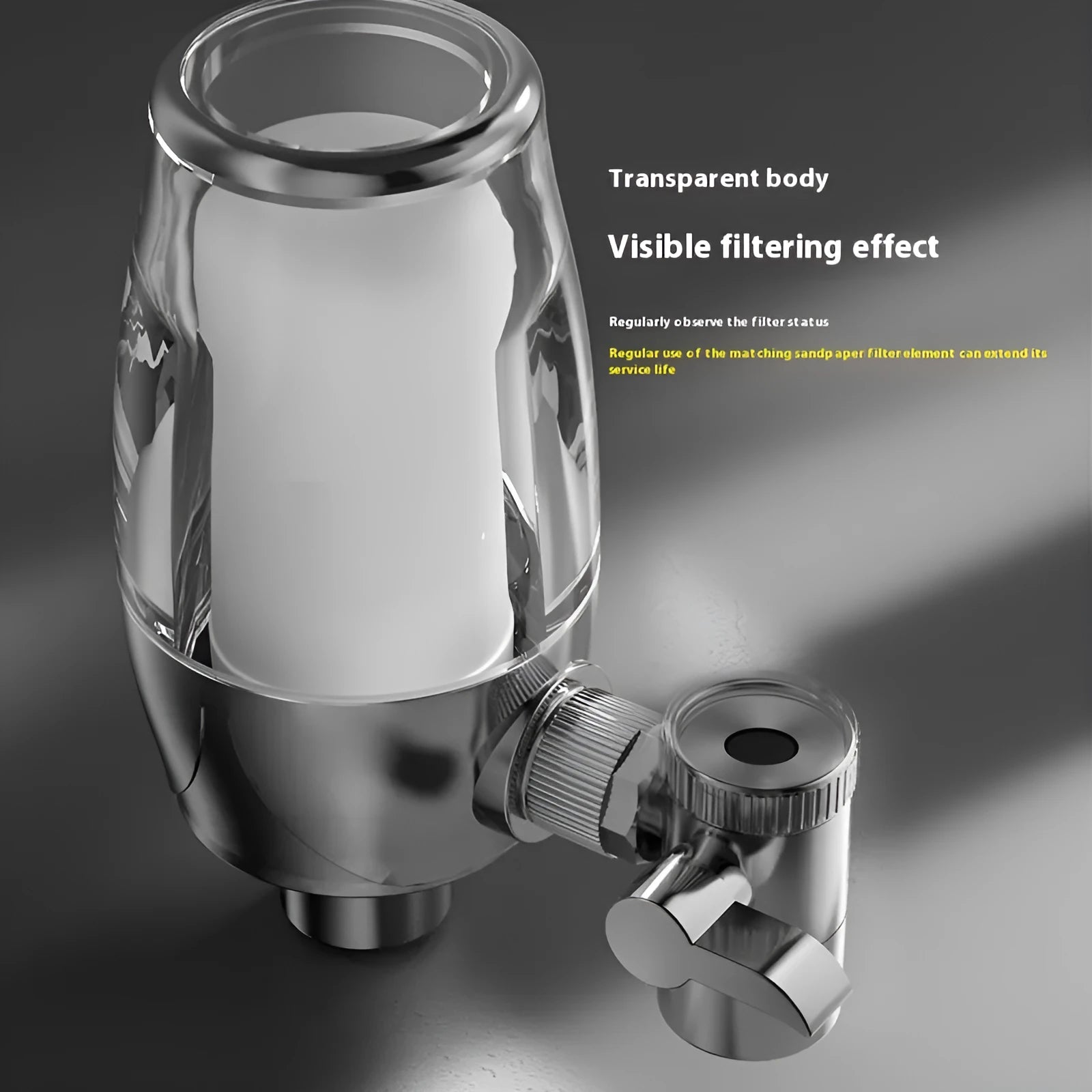 Ceramic faucet water filter element for direct drinking water purification