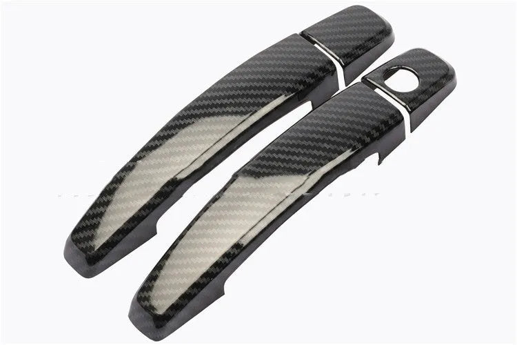 Carbon fibre patterned door handle overlay for Opel Vauxhall Astra H/J models